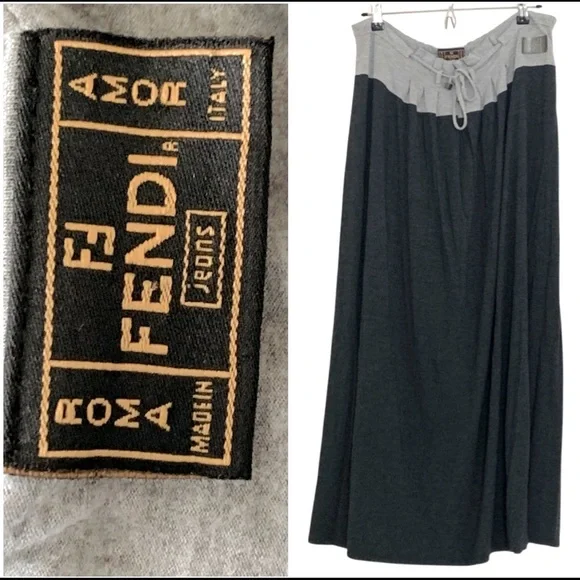 Vintage FENDI Convertible Maxi Skirt / Strapless Dress – Made in Italy - Picture 2 of 16